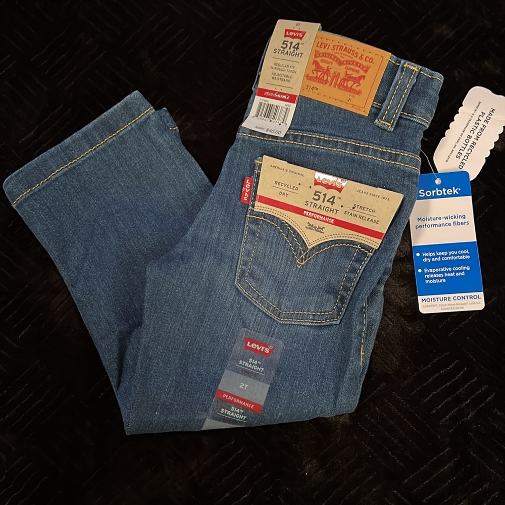 Levi’s Toddler Boys 2T 514 Stretch Straight Leg Jeans.